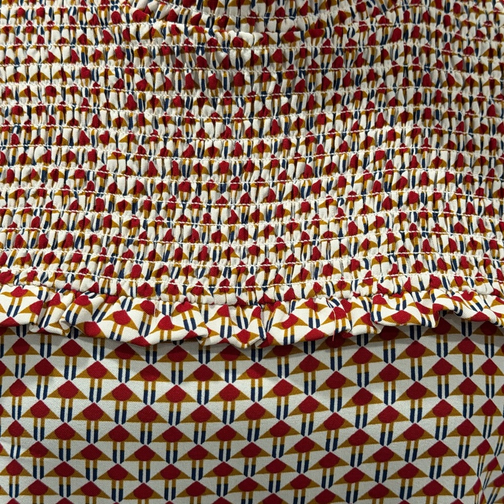 Thml Red And White Patterned Blouse - image 2
